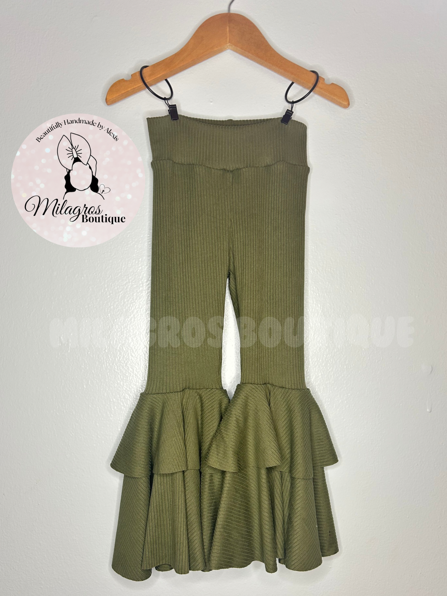 Olive green sugar bells - 3T